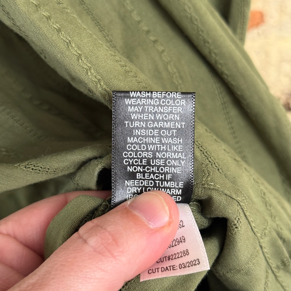 Torrid Olive Green Button-Down Blouse - image 4